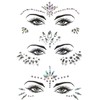 3 Stücke Festival Edelsteine Temporären Tattoos,Glitzersteine Gesicht,Strasssteine fü Musikkarneval, Party,