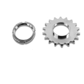 catazer 13T/14T/15T/16T/17T/18T Fixed Gear One Speed Bicycle Freewheel Cogs Sprocket & Lockring for Fixie Track Bike Hub (18T Set)
