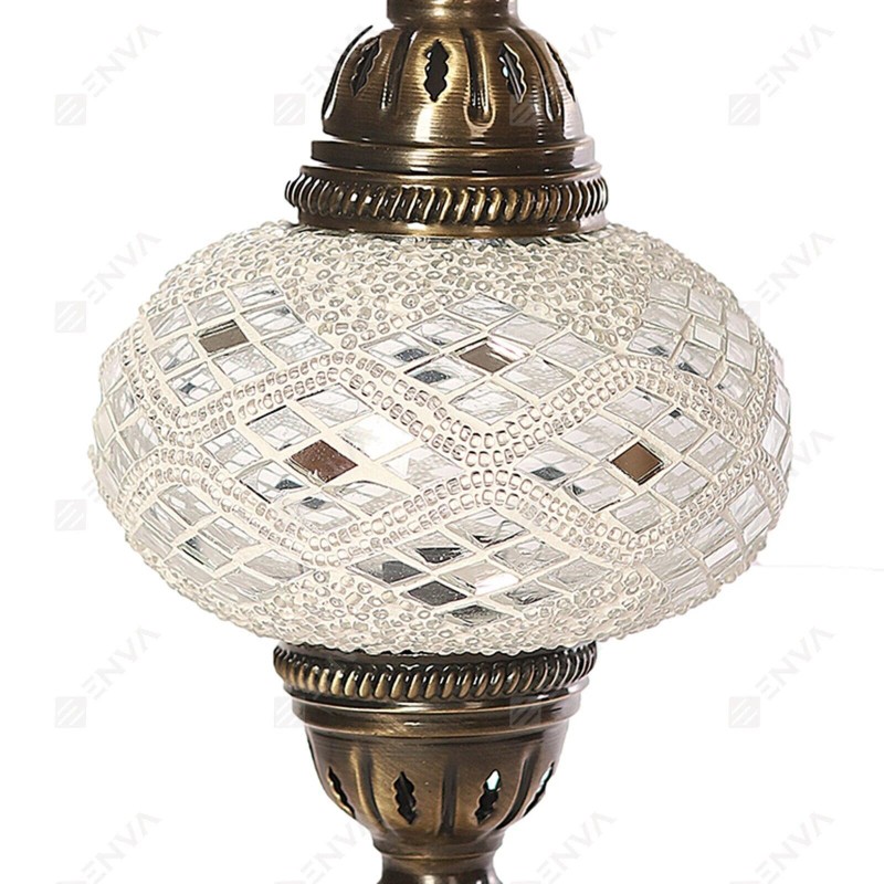 Enva Turkish Moroccan Glass Mosaic Table Bedside Tiffany Night Lamp