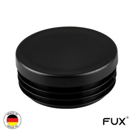 Pack of 10 Round Pipe Plugs, Lamellar Plugs, All Sizes Selectable 10 to 120 mm, Furniture Gliders, Protective Caps, Round Plugs, black
