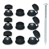 100 x Black Roofing Caps and 100 x 3" Pan