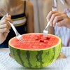 Watermelon Fork Slicer Cutter, Stainless Steel 2-in-1 Portable Watermelon Fork