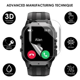 KUSINHOKA Pack of 3 Screen Protectors Compatible with Oukitel BT20 1.96 Inch, [Anti-Scratch] Soft TPU Screen Protector, Full Coverage HD Clear Anti-Fingerprint Film for Oukitel Smartwatch BT20