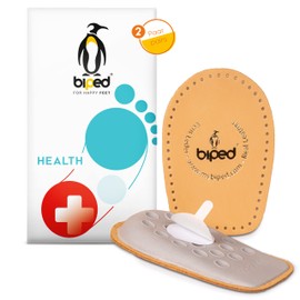 biped HEALTH 2 Pairs - Vegetable Tanned Leather Heel Cushions - Heel Raiser for All Shoes - Pleasantly Soft Heel Pad z2040 (44-46)