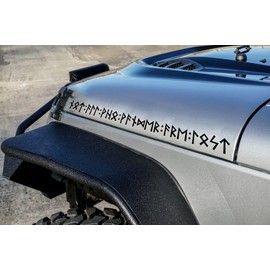 Minglewood Trading Not All Who Wander are Lost in Viking Futhark Runes Vinyl Decal V1 | Norse Nordic Mythology | Die Cut Sticker for Window