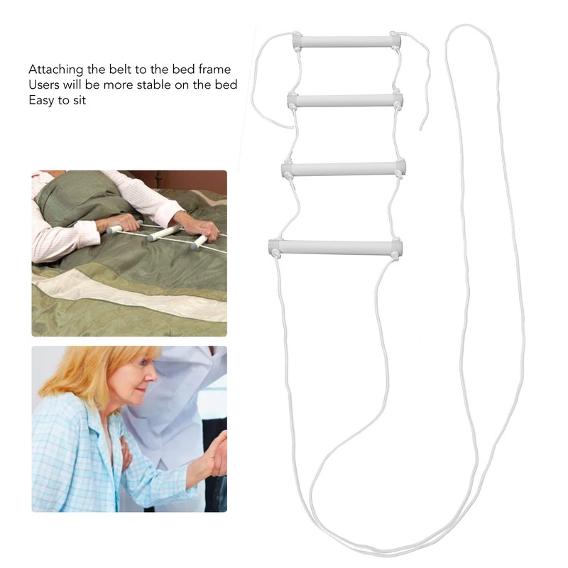 Bed Ladder Assist Luminous Portable Universal Handle Grip White Bed