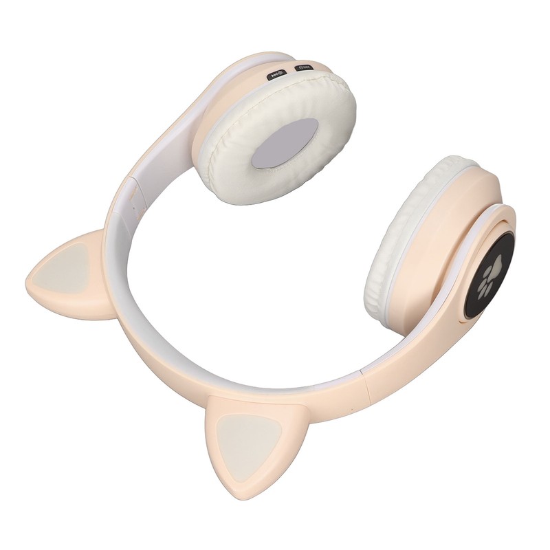 Glowing Cat Ears Bluetooth Headphone Bass Foldable Wireless Headwear Breathing