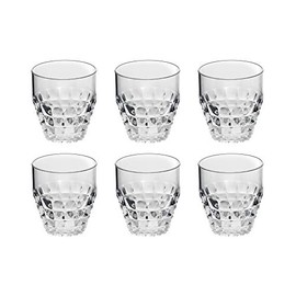 Guzzini Tiffany Transparent 11.8 Ounce Low Tumbler, Set of 6