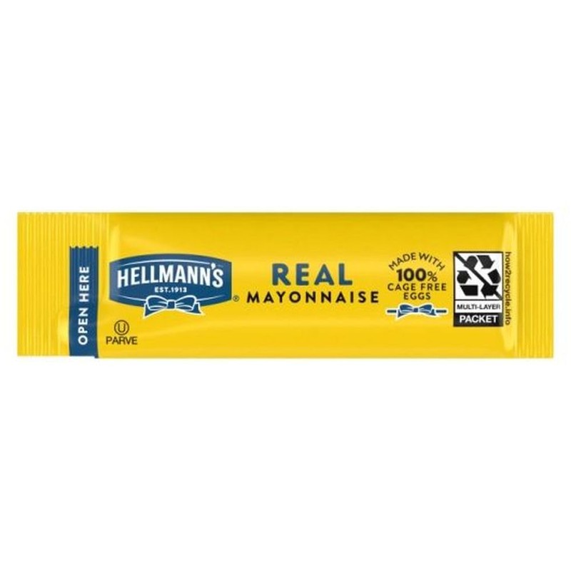Hellmann's Real Mayonnaise Stick Packets Easy Open, Condiment for Sandwiches,