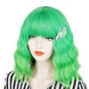 Short Wavy Shoulder Length Women Full Bang Heat Resistant Bud