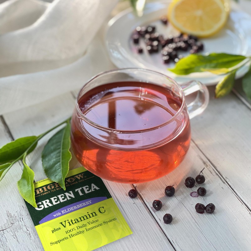 Bigelow Tea Green Tea Elderberry plus Vitamin C, Caffeinated, 18
