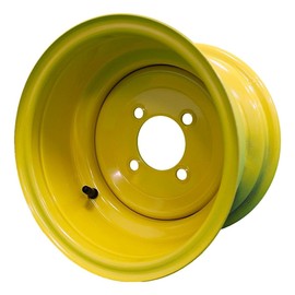 Antego Set of 2 10x7 Wheels, John Deere Yellow, 4 Pitch Circle Diameter