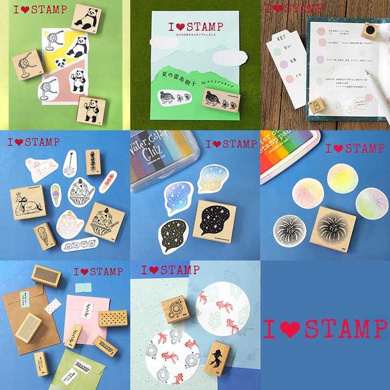 Kodomonokao Stamp N I Love Stamp Thank You 1532-001