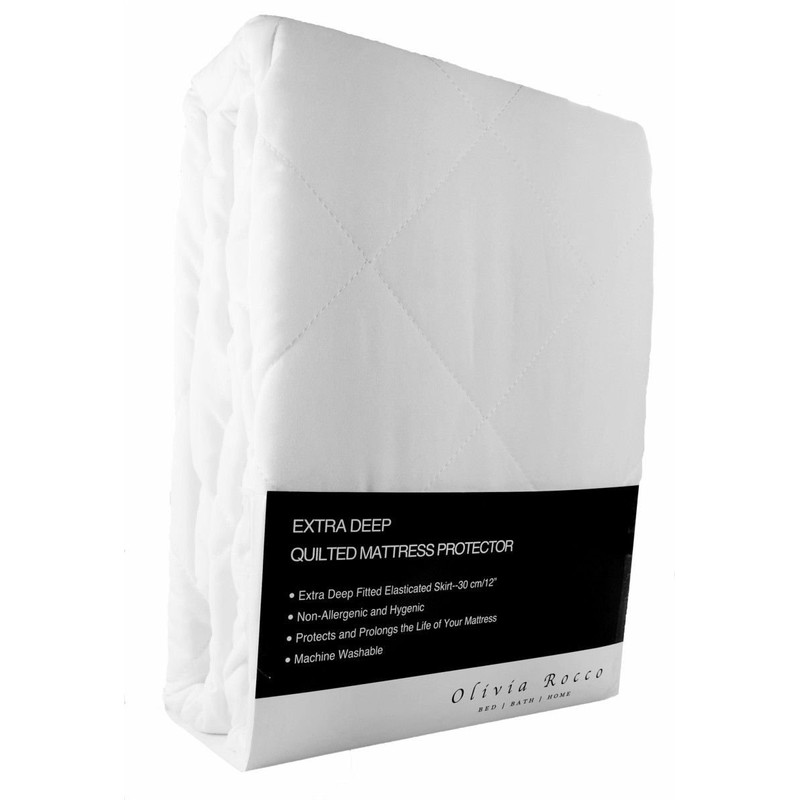 Luxury Quilted Extra Deep Mattress Protector, Hotel Quality Fitted Mattress