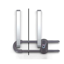 QT BABY - Pack of 12 - Baby Proofing Cabinet Locks Adjustable U Shaped Baby Safety Latches for Drawers, Fridge, Closet Modern Baby Proofing Cabinet Lock with Extra Secure Lock Buttons (White)