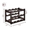 VASMIA Bamboo Wine Rack, Sturdy and Durable Wine Storage Cabinet