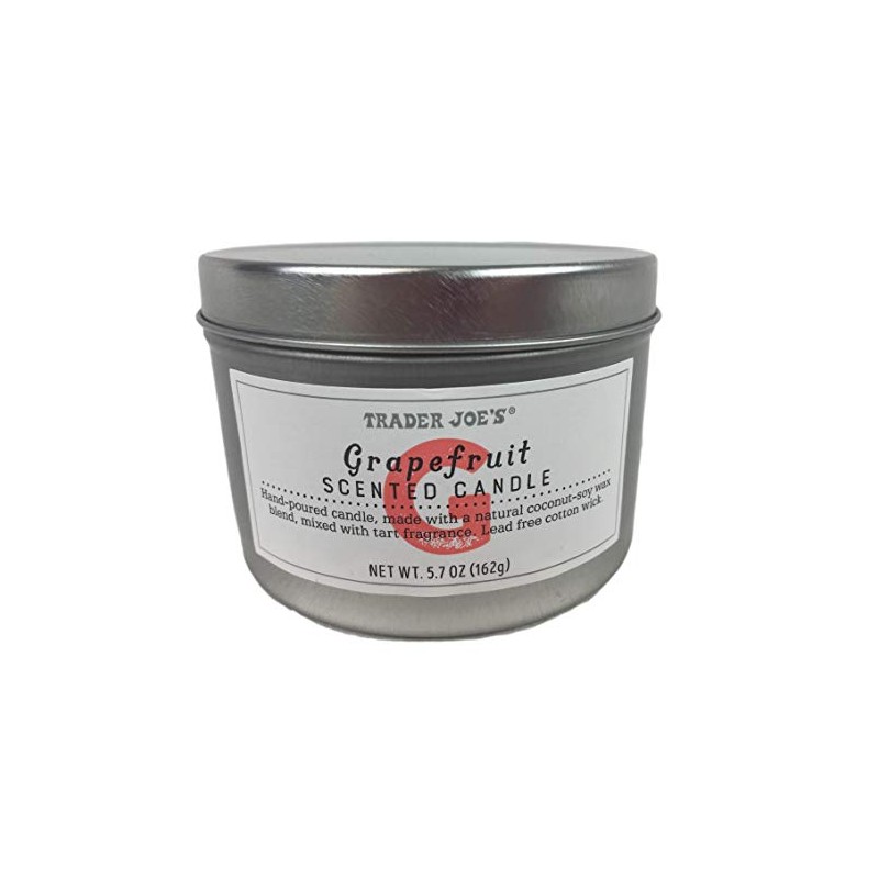 Trader Joe's Grapefruit Scented Candle NET WT 5.7 OZ (162g)