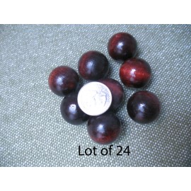 24 Hardwood Wooden Wood 1 inch Balls Lot Dolls Bears Toys Crafts 25 mm WB#2