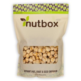 Nutbox Roasted Chickpeas Salted, 32 oz, Dry Roasted, High Fiber, Gluten Free, Dairy Free, Bulk in Resealable Bag