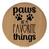 Enthoozies Paws are My Favorite Things Tan Laser Engraved Leatherette