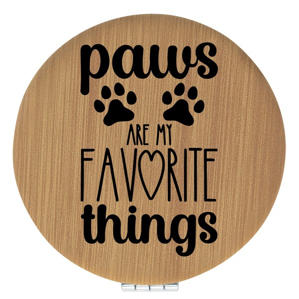 Enthoozies Paws are My Favorite Things Tan Laser Engraved Leatherette