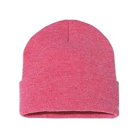 Sportsman - 12" Solid Knit Beanie - SP12 - One Size - Heather Red