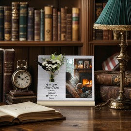 CRULTY Pet Memorial Picture Frame 4x6, Dog Cat Memorial Picture Frame, Sympathy Bereavement Gifts for Loss of Dog Cat, Dog Cat Picture Photo Frames for Dogs Cats That Passed