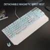 Camiysn Typewriter Style Mechanical Gaming Keyboard, White Retro Punk Gaming