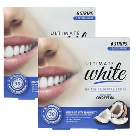 ULTIMATE WHITE WHITENING DENTAL STRIPS INFUSED WHITE COCONUT OIL Oral  Tooth Whitening Gentle - Ultimate White: Ultimate White Infused with Coconut oil