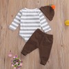 ZAXARRA Baby Boy Girl Thanksgiving Outfit Long Sleeve Letter Romper