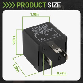 Carbbia CF14 EP35 Electronic Flasher Relay 3 Pin 12V for Car Vehicle L Fix LED Light Bulbs Turn Signal Hyper Blink Flash No Flash Problem JL-02