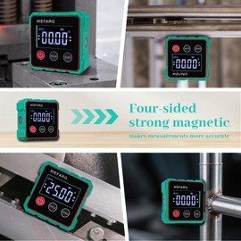 Digital Angle Finder with Laser, Table Saw Blade Angle Gauge, 3-in-1 Digital Angle Gauge for Construction, Machinery, Hanging Frames and Woodworking (Laser Level is Class Ii, Output<5mw)