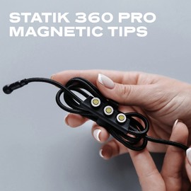 Statik 360 Pro - Puntas de conectores magnéticos, solo compatibles con Statik360 Pro, paquete de 3 incluye i-Product, Micro USB y adaptador magnético USB-C - Compatible con todos los dispositivos