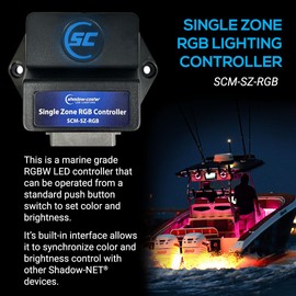 Shadow-Caster Switch Operated Single Zone RGBW Controller - for RGBW and Shadow-NET Devices - 12 Pin Deutsch Connector - Supports 15 Amps of RGBW Lights - Waterproof and Dustproof