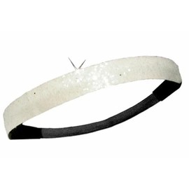 Venbytech for White Glitter Headband Sweat Glittery Sport Running Softball Basketball