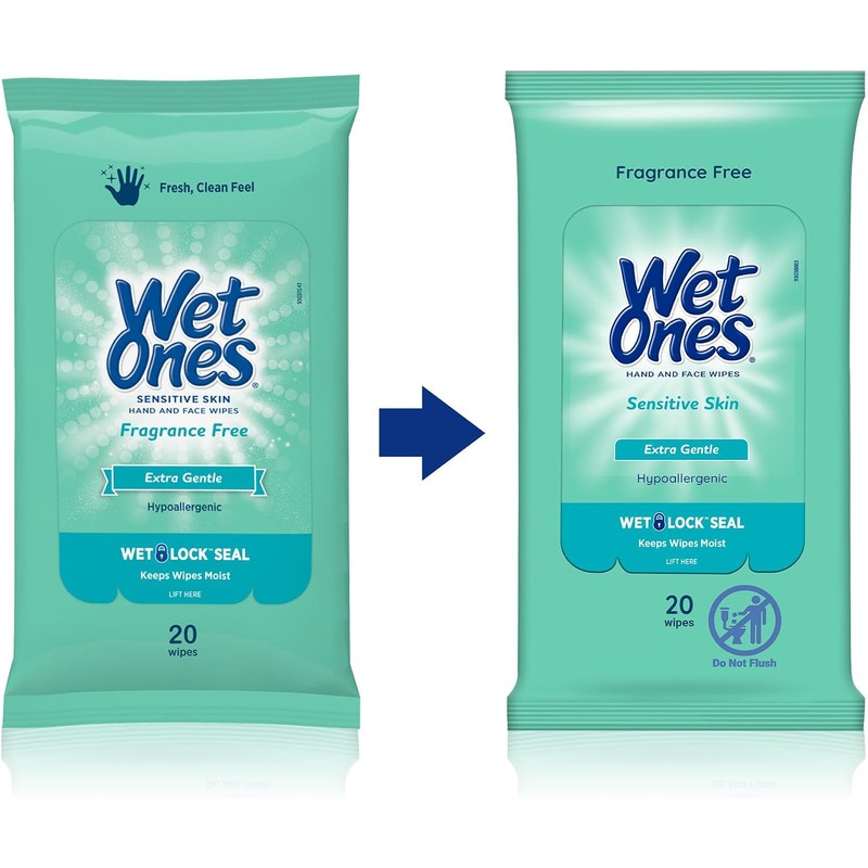 Wet Ones Toallitas antibacterianas para manos, 20 unidades (paquete de