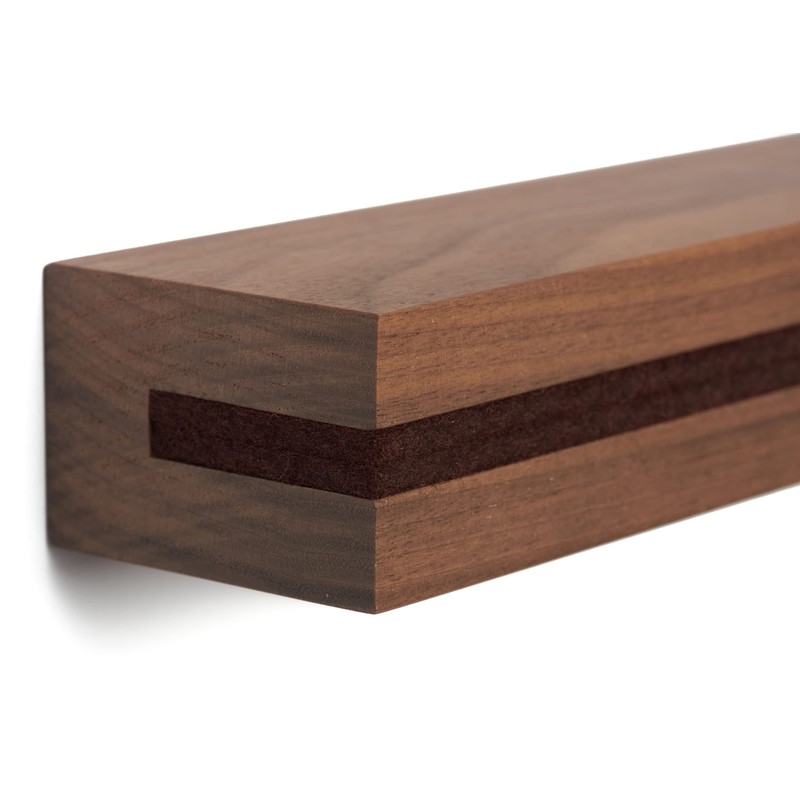 Buchenbusch urban design Key Rack Walnut, Felt Insert Coffee Brown