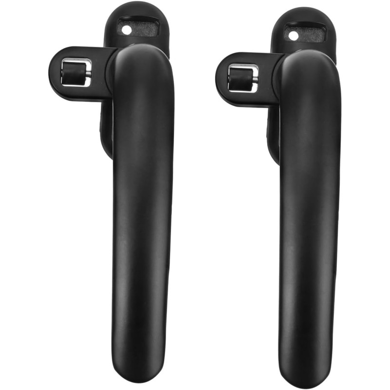 Manija de Ventana Negro 2 Piezas de Aleación de Aluminio,