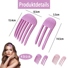 Pack of 4 Volume Hair Clips, Volume Clips Hair Solid Hair Styling Tools, Volume Clip Fixed Front Hair Clip, Hairline Volume Clips, Volume Hair Clips, Suitable for Women and Girls