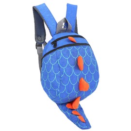 Toddlers Dinosaur Backpack with Safety Harness Leash for Boys Girls (Blue)