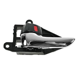 TRQ Left Interior Door Handle Chrome Drivers Side Compatible with 2000-2005 Toyota Celica