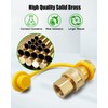 3/4" Female Natural Gas Quick Connect Fittings, Solid Brass Hose