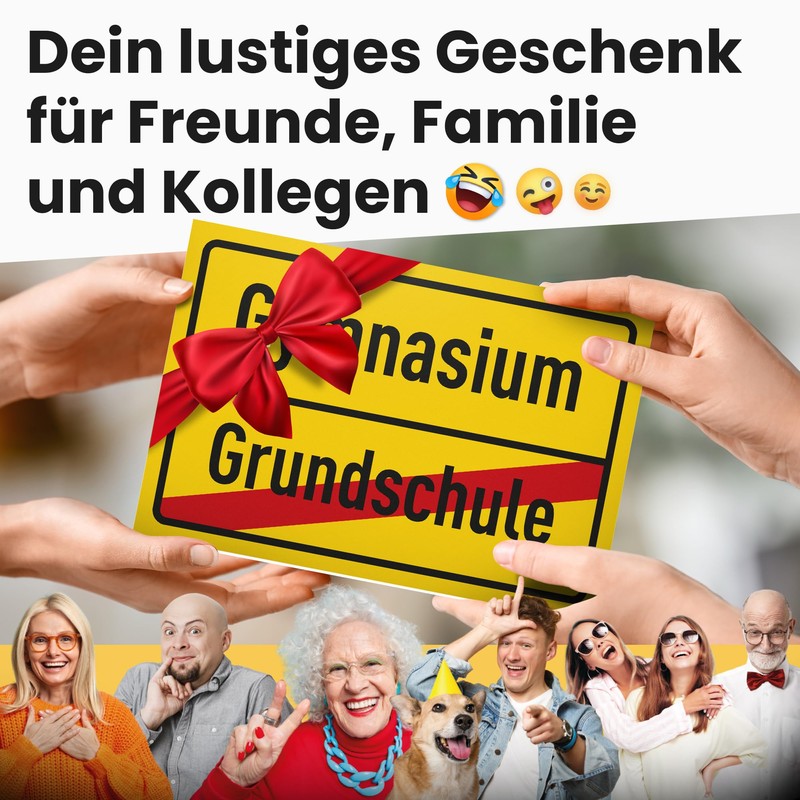 DankeDir! Gymnasium Grundschule - 30 x 20 cm plastic sign