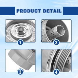 SYudwen Oil Filter Housing Cap Assembly, Compatible with 4Runner, HighIander, Camry, Tundra, Fj Cruiser, Sienna, ES350, RX350, LS460, RX330, Replacement OE #15620-31060, 15643-31050