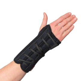Ezy Wrap Ultimate Lacing Wrist Brace Orthosis – Wrist Support Brace for Women & Men – Semi-Universal Wrist Brace for Carpal Tunnel Relief – Wrist Wraps w/Lacing Pull Tabs (Black)
