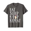 Eat Sleep K-Pop Repeat Kids Cute Korean KPop Merchandise T-Shirt