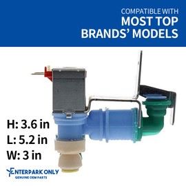 ENTERPARK all NEW Dual Water Inlet Valve OEM produced Compatible for W10420083, WPW10420083, AP6021208, K-78090 and PS11754529