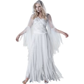 InCharacter Costumes Women's Haunting Beauty Ghost Costume, White/Grey, Small