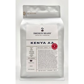 Smokin Beans 2-Pound Africa Kenya Aa Freshly Roasted Coffee, Washed Processing, Medium Roast, Premium Whole Bean Specialty Coffee