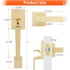 Haidms Gold Front Door Handle, Single Cylinder Exterior Door Entry